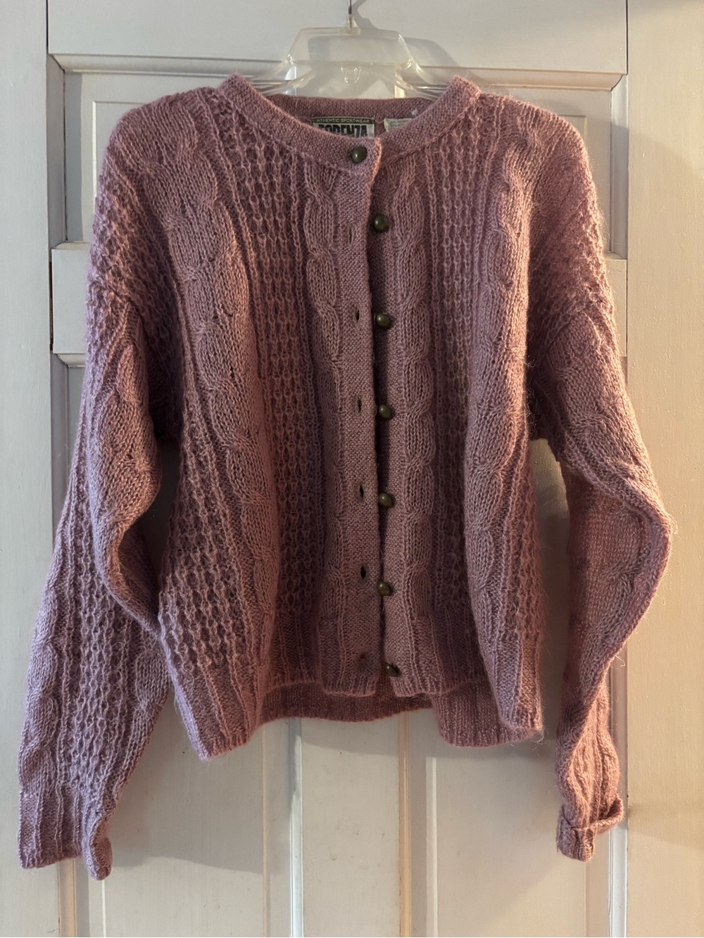 Forenza vintage pink mohair cardigan